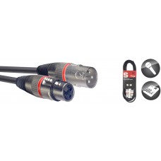 Mikrofon-Kabel XLR/XLR, rot, 1 Meter