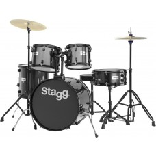 20" Drumset, komplett, schwarz