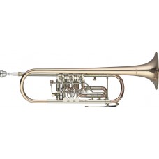 B-Trompete mit Drehventilen,  in Goldmessing