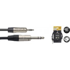 N-Serie Audio Kabel - Stereo Mini Phono-Stecker / Stereo Phono Buchse - 2 m - schwarz
