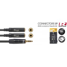 N-Serie Y-Adapter Kabel - Stereo Phono Stecker/2x Mini Stereo Phono Buchse