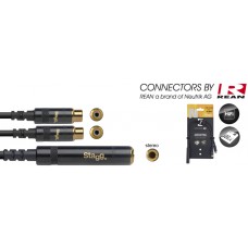 N-Serie Y-Adapter Kabel - Mono Phono Stecker/ 2x RCA F