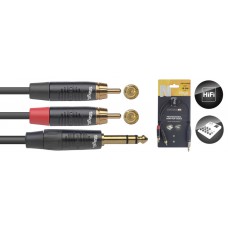 N-Serie Y-Adapter Kabel - Stereo Phono Stecker / 2x RCA M
