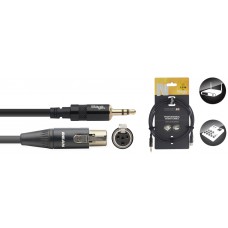 N-Serie Audio Cable - Stereo Mini Phono Stecker / Mini 4pin XLR F, 6 mm / 0.2 in, schwarz