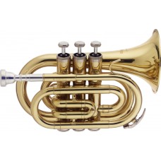B-Taschentrompete im Softcase, Gold