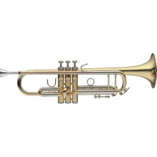 B-Trompete,  Mundrohr in Goldmessing, im Softcase