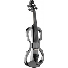 eGeige, e-Violine, Silent Violine Komplettset, schwarz metallic