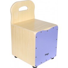 Kinder-Cajon mit Rückenlehne, Frontplatte violett