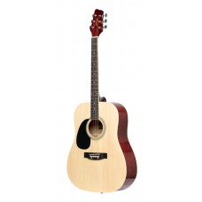 Natur Dreadnought Akustikgitarre mit Decke aus Lindenholz, Linkshändermodell
