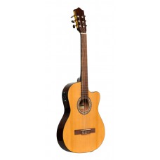 SCL60 Cutaway akustisch-elektrische klassische Gitarre mit B-Band 4-band EQ, Farbe Natur