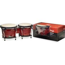 7.5" und 6.5" Wildkirsch-farbige Latin Holz Bongos