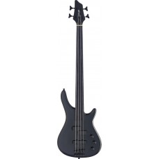 Fretless, 4-saitige "Fusion" E-Bassgitarre, Stagg  BC300FL, komplett schwarz