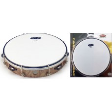 10" stimmbares Kunststoff Tambourin in Natur