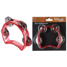 Kunststoff Mini-Tambourine, rot