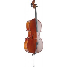3/4 Cello von Stagg mit massiver Fichtendecke,  Ahorn Korpus und Tasche