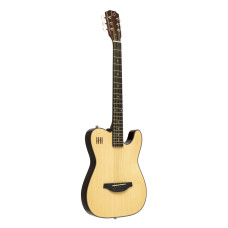 E-Folkgitarre, Solidbody m. Cutaway, Natur
