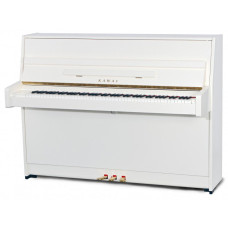 Kawai K15 in weiss risikofrei mieten bei Pianelli, Ansicht: schräg frontal