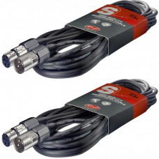 2 Stück Mikrofon-Kabel XLR-XLR, 6 Meter, DMX-Kabel
