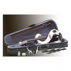 4/4 Silent Violinen Set in weiss mit Softcase und Bogen