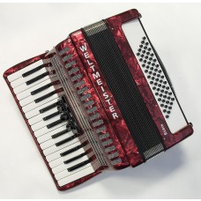 Weltmeister Piano Akkordeon Rubin 30/60/II/3 in rot