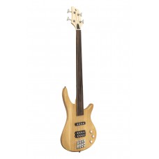 FUSION E-BASS Gitarre FRETLESS Natur