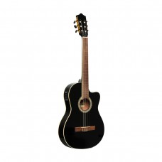 SCL60 Cutaway akustisch-elektrische klassische Gitarre mit B-Band 4-band EQ, Schwarz