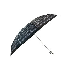 Regenschirm klein, schwarz mit Noten