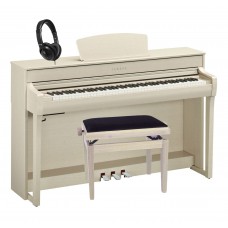 Yamaha CLP-735 WA Digitalpiano Clavinova Weißesche matt im Set