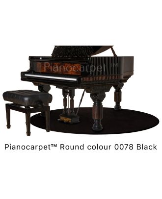Pianocarpet Flügel Teppich Rund - Farbe schwarz - Maßanfertigung