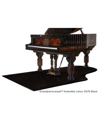 Pianocarpet Flügel Teppich XL Rechteckig - Farbe schwarz - Maßanfertigung