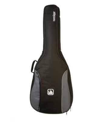 Tasche für 4/4 Westerngitarre, 10 mm Polsterung, grau-schwarz