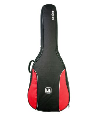 Tasche für 3/4 Konzertgitarre, 10 mm Polsterung, rot-schwarz