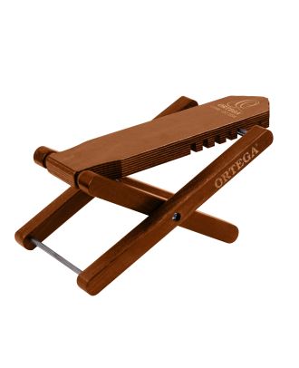 Gitarrenfußbank Ortega aus Holz dunkelbraun