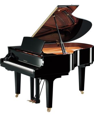 Yamaha C2X SH3 schwarz Hochglanz, Ansicht: schräg seitlich