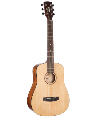 CORT Westerngitarre Earth Mini in Open Pore mit Tasche