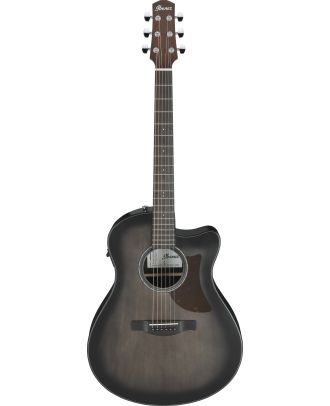 IBANEZ Advanced Acoustic 6-Str Transparent Charcoal Burst Auditorium Body AAM70CE-TBN