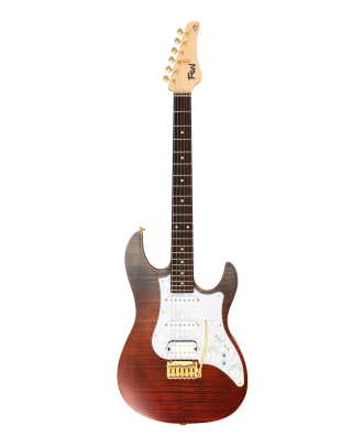 FGN E-Gitarre Expert Odyssey in Ripe Kaki Gradation mit Koffer