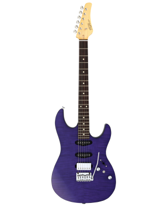 FGN E-Gitarre J-Standard Odyssey DU in Transparent Purple Flat