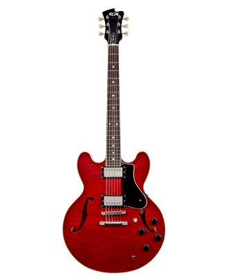FGN E-Gitarre Masterfield Semi in Flamed Cherry