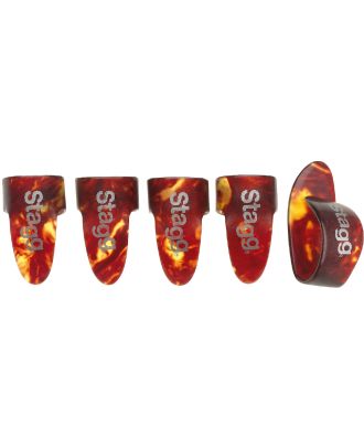 Plastik Daumen & Finger Plektrensatz (1 Daumen + 4 Finger), Medium