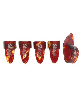 Plastik Daum & Finger Plektrensatz (1 Daumen + 4 Finger), groß