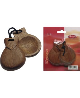 Holz-Kastagnetten, 1 Stück, aufwändig gearbeitet