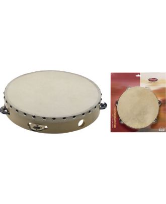 10" vorgestimmtes Holz-Tambourin 1 Schellenreihe