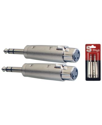 Adapter, Stereoklinke/ symetrisch XLR W - 2 Stück im Blister