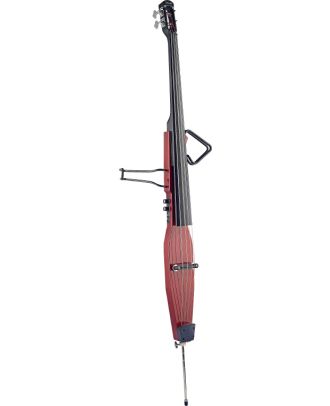 e-Kontrabass mit Tasche, rot transparant, EDB-3/4 TR