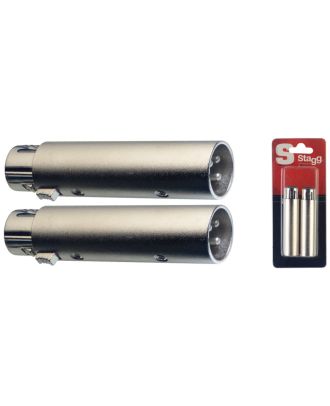 2 x Symetrisch XLR W / Symetrisch XLR M adapter im blister