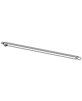 Displayrohr ausziehbar 120 cm Silber