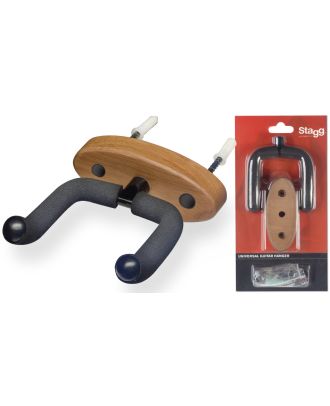 Gitarrenwandhalter mit eiförmiger Holzbasis, für Gitarre