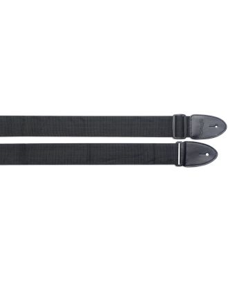 geflochtener Gitarrengurt aus schwarzem Nylon 93 - 165 cm