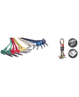 6 x 1/4" Stereo patchkabels - L klinke/L klinke